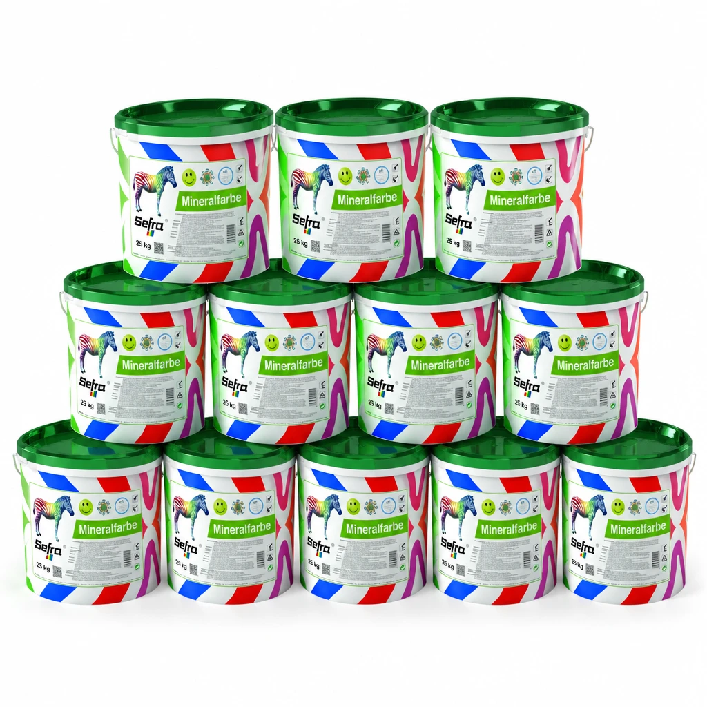 Sparset: 12 Eimer SEFRA Mineral-Innenwandfarbe